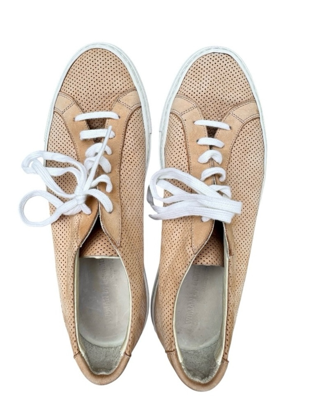 Common Projects Achilles Low Perforated Camel Suede Sneakers
